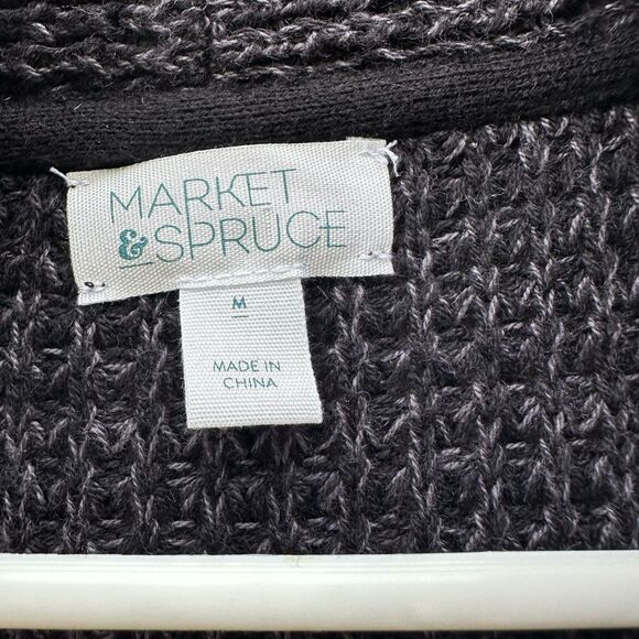 Women's Gray Open-Front Sweater - Picture 4 of 8